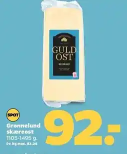 Netto Grønnelund skæreost tilbud