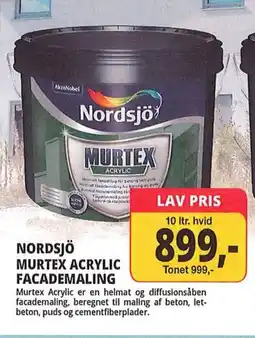 Farveland Nordsjö MURTEX ACRYLIC FACADEMALING tilbud