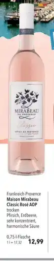 Frankreich-Provence Maison Mirabeau Classic Rosé AOP trocken
