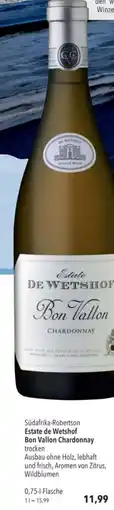 Citti Südafrika-Robertson Estate de Wetshof Bon Vallon Chardonnay tilbud