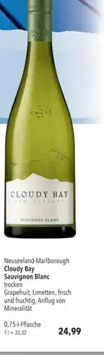 Citti Neuseeland-Marlborough Cloudy Bay Sauvignon Blanc tilbud