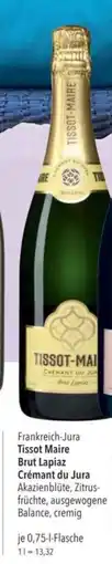 Citti Frankreich-Jura Tissot Maire Brut Lapiaz Crémant du Jura Akazienblüte, Zitrus- früchte, ausgewogene Balance, cremig tilbud