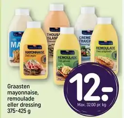 REMA 1000 Graasten mayonnaise, remoulade eller dressing 375-425 g tilbud