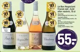 REMA 1000 Le Bon Negociant Fransk rød-, hvid- eller rosévin, 75 cl tilbud