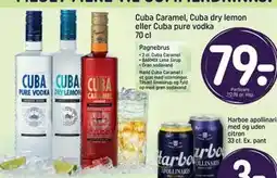 REMA 1000 Cuba Caramel, Cuba dry lemon eller Cuba pure vodka 70 cl tilbud