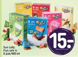 REMA 1000 Sun Lolly Frys selv is 8 pak/480 ml tilbud