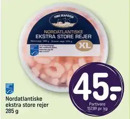 REMA 1000 Nordatlantiske ekstra store rejer 285 g tilbud