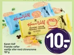 REMA 1000 Karen Volf Franske vafler vanilje eller med citroncreme 107 g tilbud