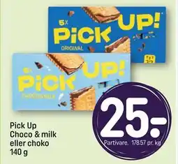 Pick Up Choco & milk eller choko 140 g