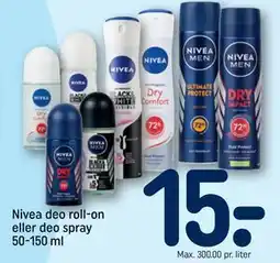 REMA 1000 Nivea deo roll-on eller deo spray 50-150 ml tilbud