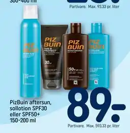 PizBuin aftersun, sollotion SPF30 eller SPF50+ 150-200 ml
