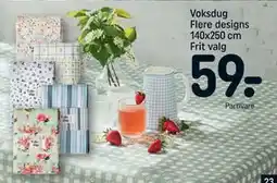 REMA 1000 Voksdug Flere designs 140x250 cm Frit valg tilbud