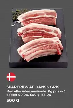 MENY SPARERIBS AF DANSK GRIS tilbud