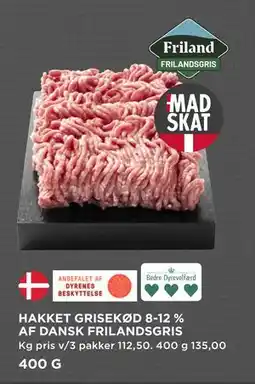 MENY HAKKET GRISEKØD 8-12 % AF DANSK FRILANDSGRIS tilbud
