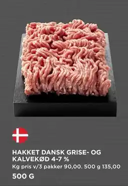 MENY HAKKET DANSK GRISE- OG KALVEKØD 4-7 % tilbud