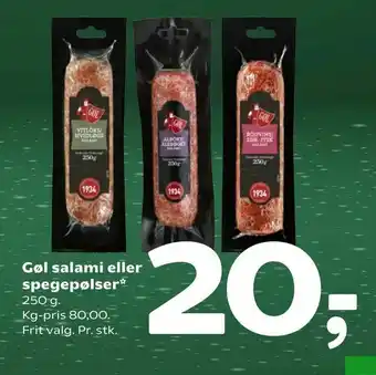 Coop 365 Gøl salami eller spegepølser tilbud