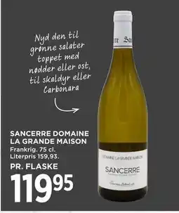 MENY SANCERRE DOMAINE LA GRANDE MAISON tilbud