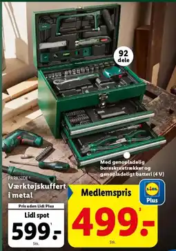 Lidl PARKSIDE® Værktøjskuffert i metal tilbud