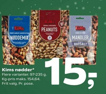 Coop 365 Kims nødder tilbud
