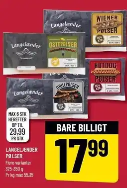 Løvbjerg LANGELÆNDER PØLSER tilbud