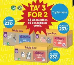 Bilka TA' 3 FOR 2 på Libero bleer. Få den billigste gratis tilbud