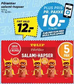 Bilka Pålækker salami-hapser tilbud