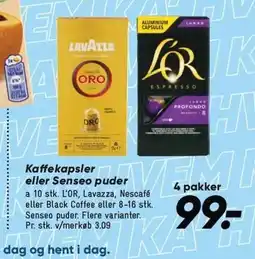 Bilka Kaffekapsler eller Senseo puder - 4 pakker tilbud