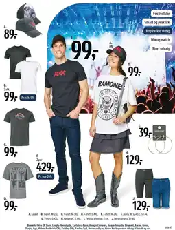 Føtex Kasket, T-shirt, Jeans, Nederdel, Festival øreringe eller Denim shorts tilbud