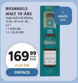 Scandinavian Park BUSHMILLS MALT 10-ÅRS tilbud