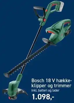 Johannes Fog Bosch 18 V hækkeklipper og trimmer tilbud