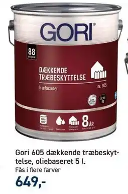 Johannes Fog Gori 605 dækkende træbeskyttelse, oliebaseret 5 l tilbud