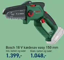 Johannes Fog Bosch 18 V kædesav easy 150 mm tilbud