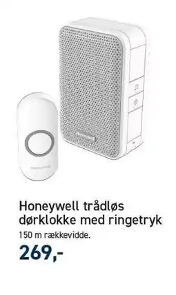 Johannes Fog Honeywell trådløs dørklokke med ringetryk tilbud
