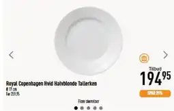 Imerco Royal Copenhagen Hvid Halvblonde Tallerken tilbud