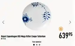 Imerco Royal Copenhagen Blå Mega Riflet Coupe Tallerken tilbud