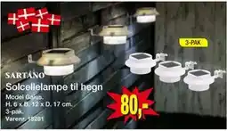 Harald Nyborg Solcellelampe til hegn tilbud