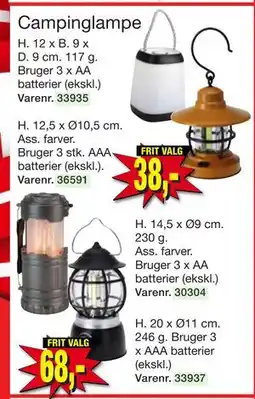 Harald Nyborg Campinglampe tilbud