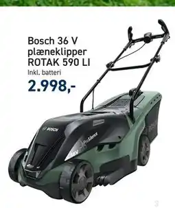 Johannes Fog Bosch 36 V plæneklipper ROTAK 590 LI tilbud