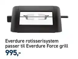 Johannes Fog Everdure rotisserisystem passer til Everdure Force grill tilbud