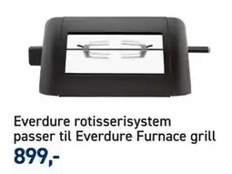 Johannes Fog Everdure rotisserisystem passer til Everdure Furnace grill tilbud