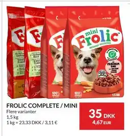 Nielsen's Discount FROLIC COMPLETE / MINI tilbud