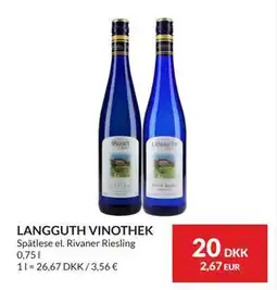 Nielsen's Discount LANGGUTH VINOTHEK tilbud