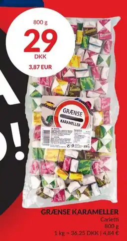 Nielsen's Discount GRÆNSE KARAMELLER tilbud