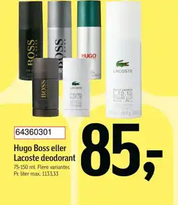 Føtex Hugo Boss eller Lacoste deodorant tilbud