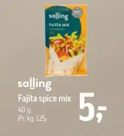 Føtex Salling fajita spice mix tilbud