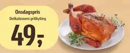 Føtex Onsdagspris Delikatessens grillkylling tilbud