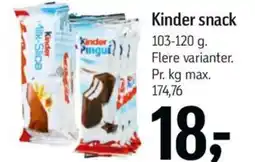 Føtex Kinder snack tilbud