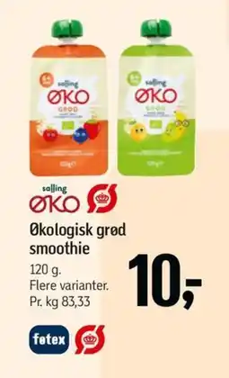 Føtex Økologisk grød smoothie tilbud