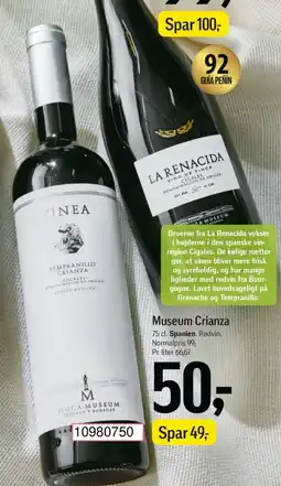 Føtex Museum Crianza tilbud