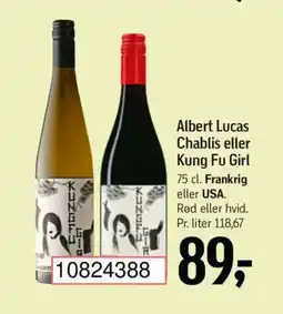 Føtex Albert Lucas Chablis eller Kung Fu Girl tilbud